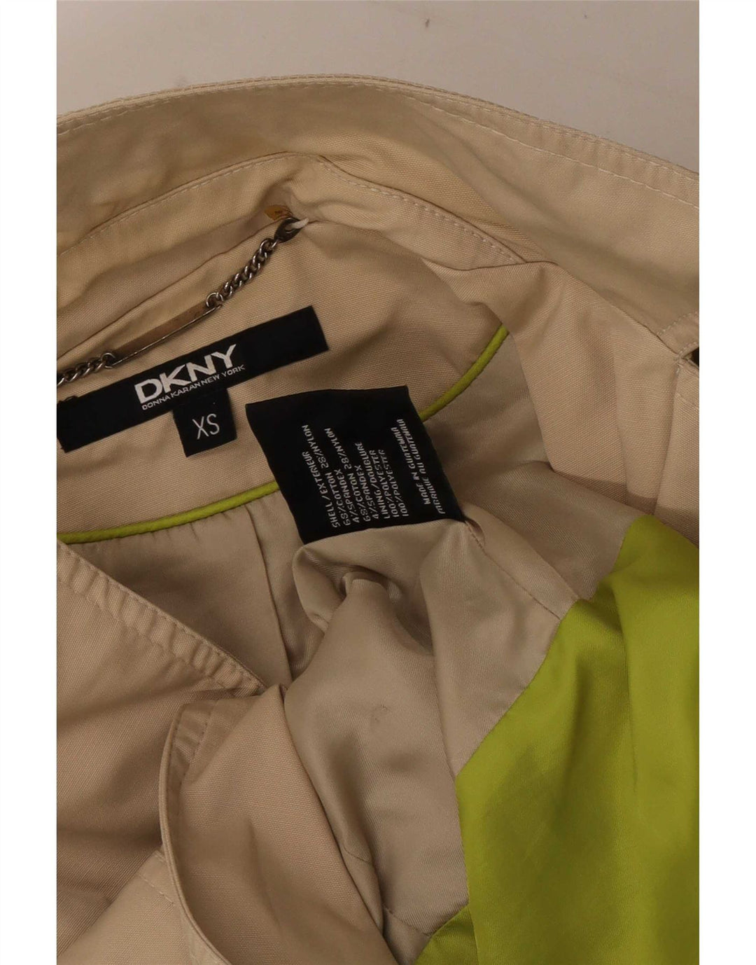 Dkny Womens Oversized Trench Coat UK 6 XS Brun Bomuld
