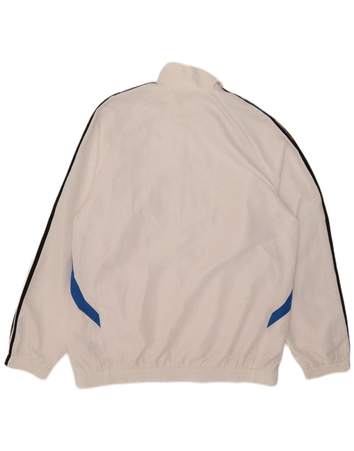 Adidas Træningsdragt til mænd Topjakke UK 42/44 Stor hvid Colourblock Polyester