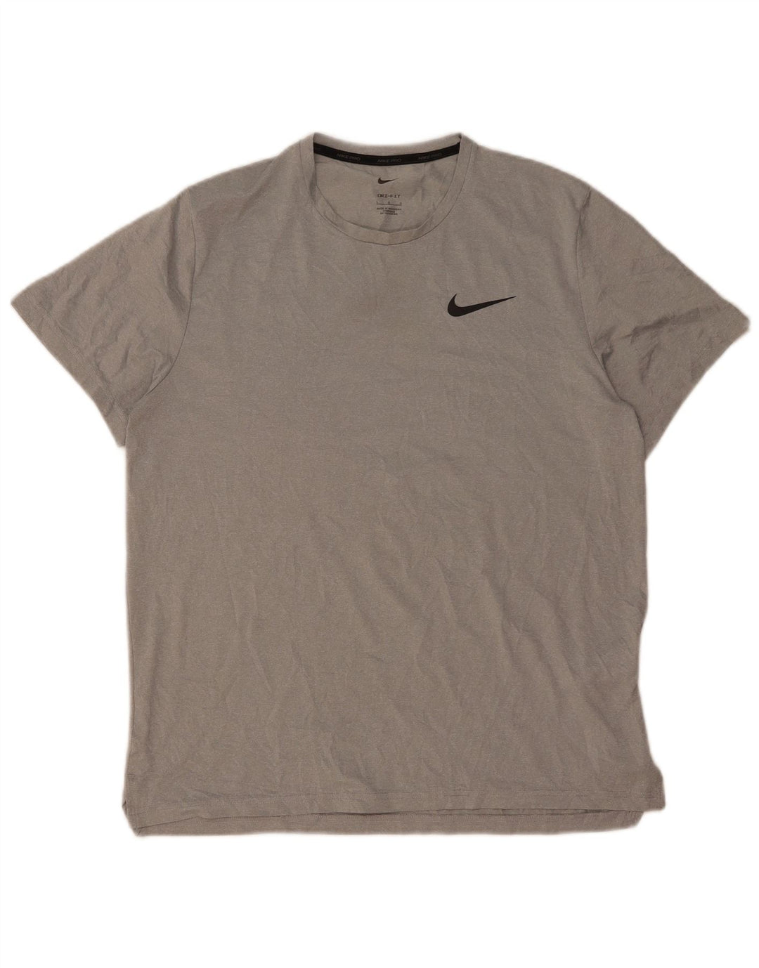 Nike Herre Dri Fit T-Shirt Top Stor Grå Polyester
