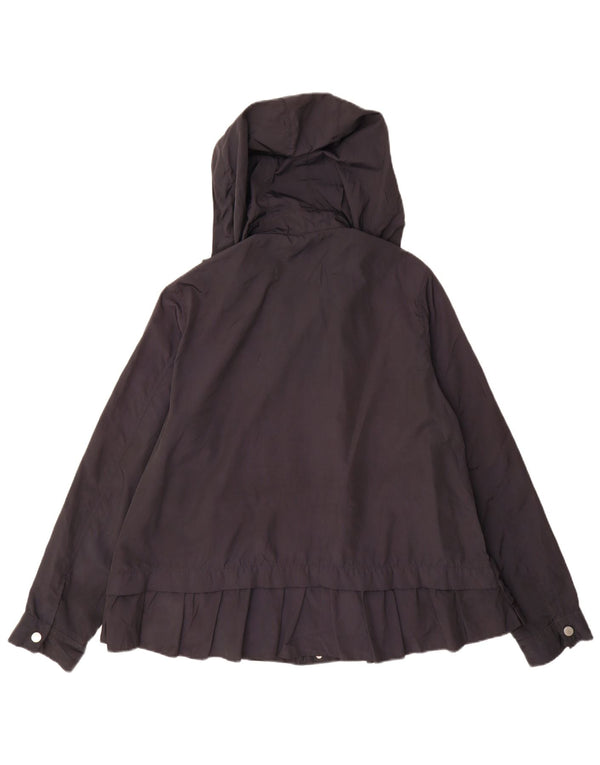 Zara Dame Hooded Utility Jacket UK 16 Large Black Polyester