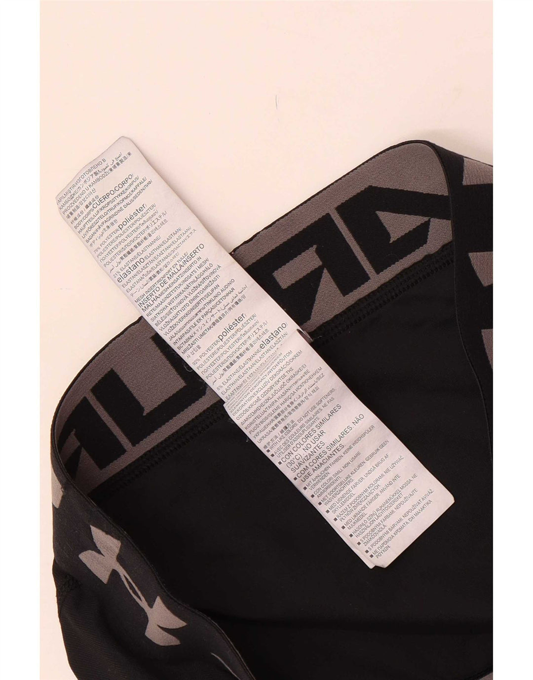 Under Armour Boys Grafiske Leggings 9-10 år Medium Sort Polyester