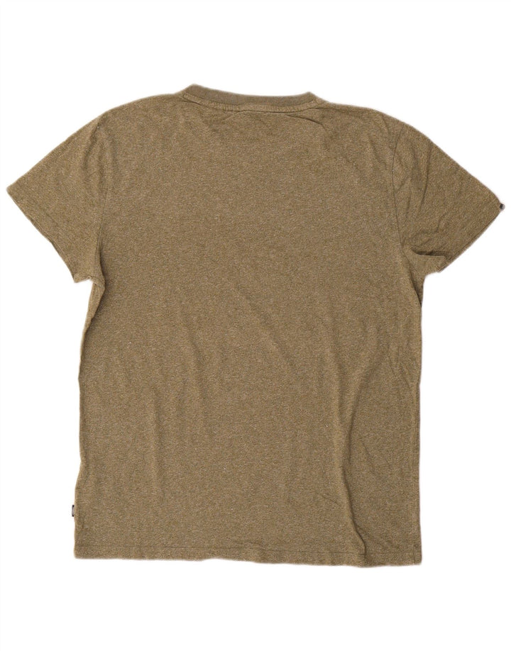 Superdry T-shirt top til mænd, stor Khaki Flecked Bomuld