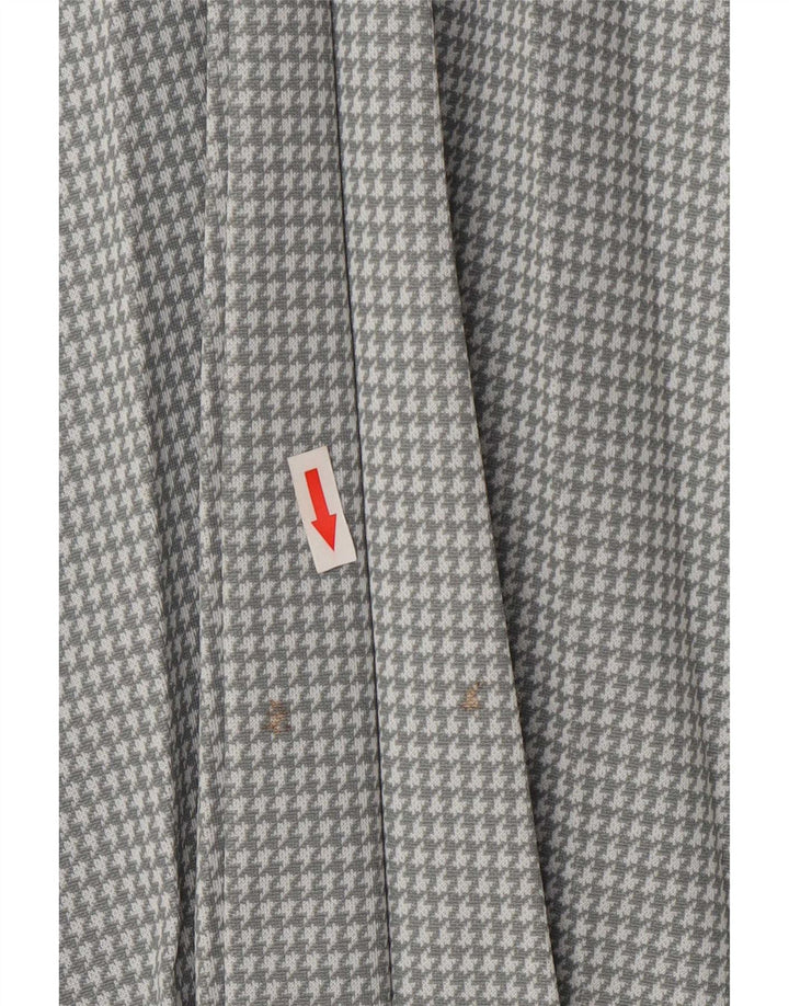 Vintage plisseret nederdel til kvinder W30 Medium Grey Houndstooth