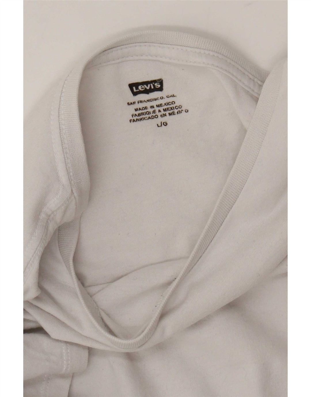 Levi's Dame T-Shirt Top UK 16 Large White