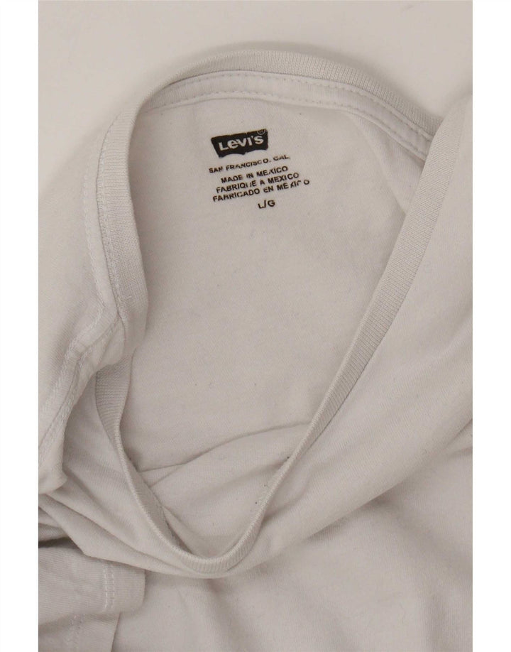 Levi's Dame T-Shirt Top UK 16 Large White