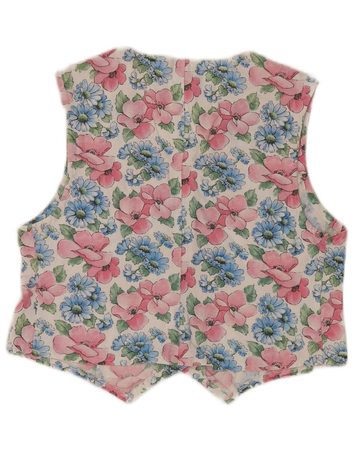 Vintage damevest UK 14 Medium Multicolored Floral