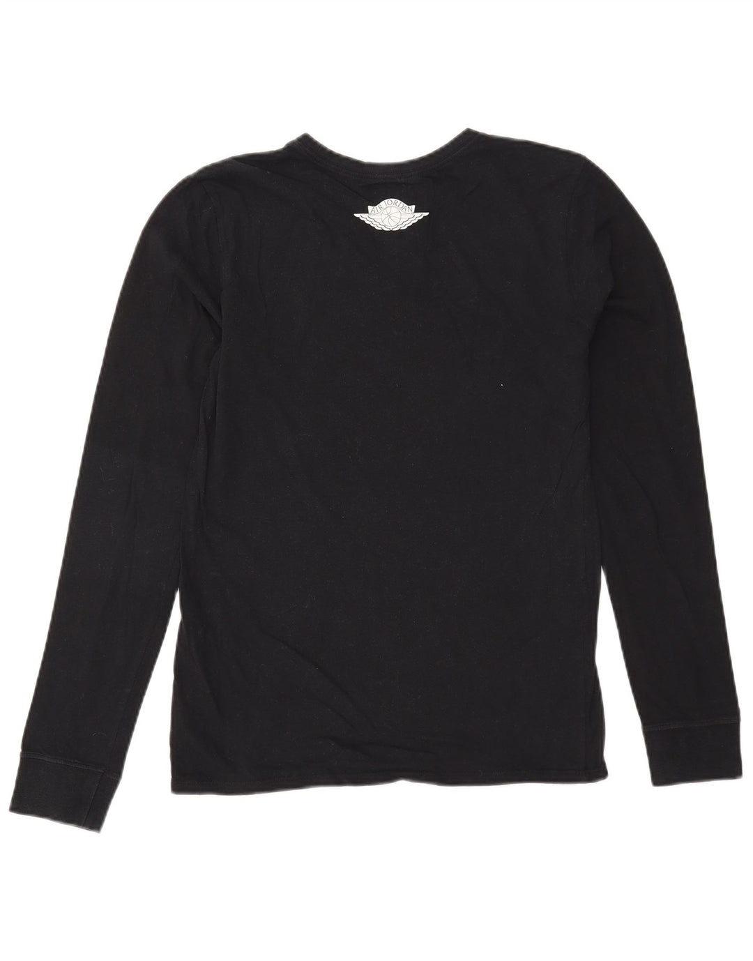 Jordan Herre grafisk top langærmet lille sort bomuld