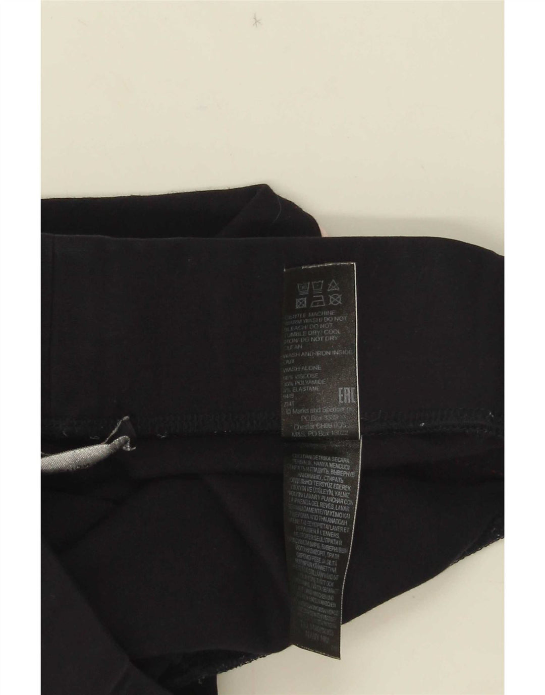 Marks & Spencer Womens Leggings UK 10 Small Navy Blue Colourblock Viscose