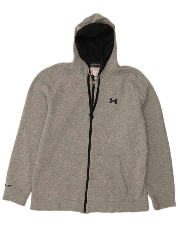 Under Armour Herre hættetrøje med lynlås Large Grå Flecked Sports