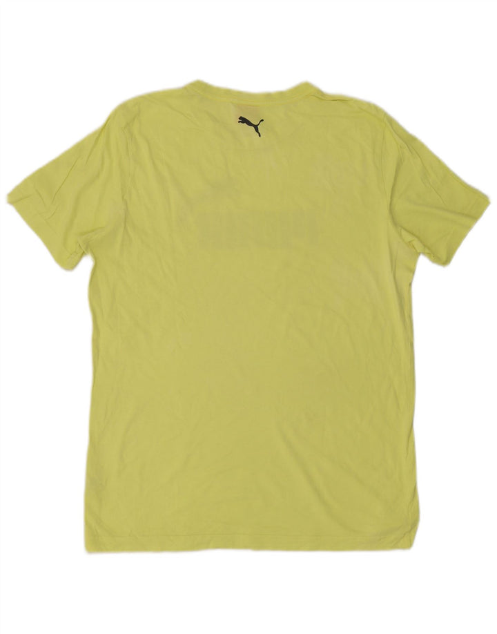 Puma Herre Grafisk T-Shirt Top Medium Gul