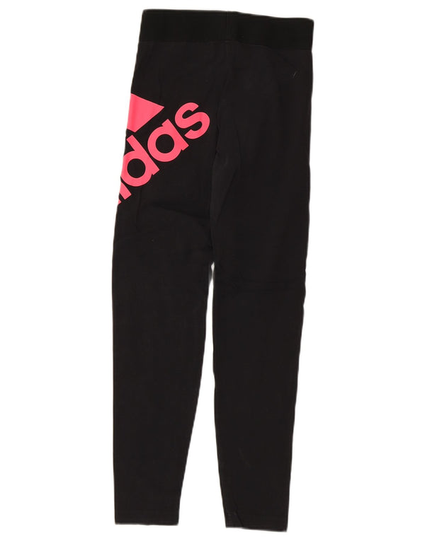Adidas piger grafiske leggings 11-12 år sort bomuld