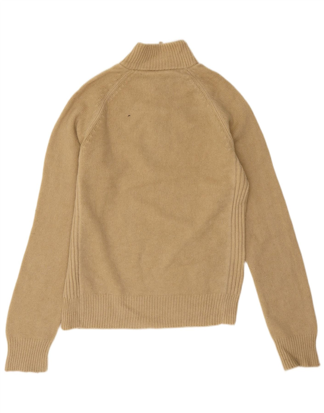Timberland Herre Zip Neck Jumper Sweater 2XL Beige Lammeuld