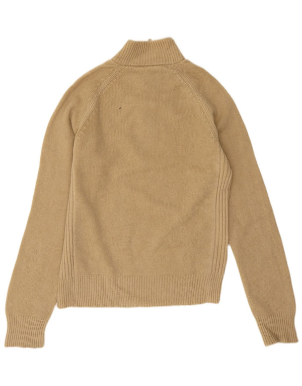 Timberland Herre Zip Neck Jumper Sweater 2XL Beige Lammeuld