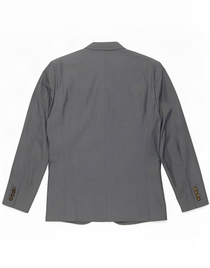 Ted Baker Herre 2 Button Blazer Jacket UK 40 Stor Grå Bomuld
