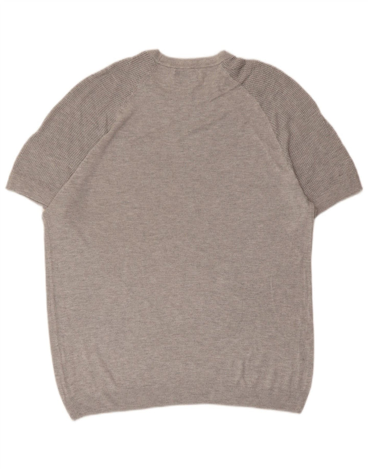 ZARA Kortærmet Herretrøje med rund hals XL Grå