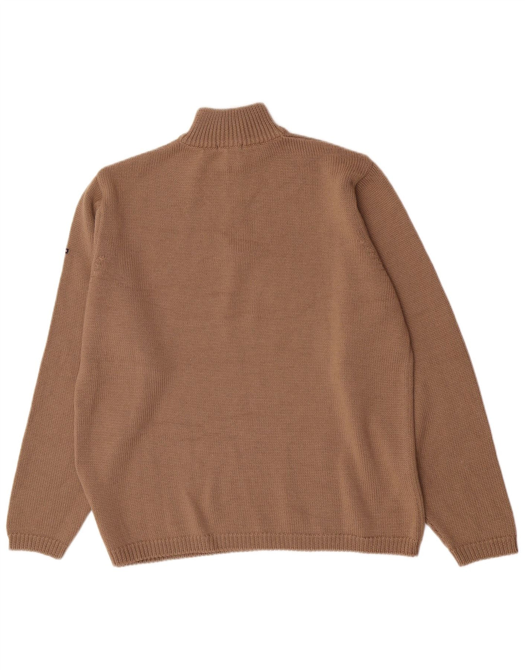 Canadiens Herre Zip Neck Jumper Sweater Stor Brun Uld