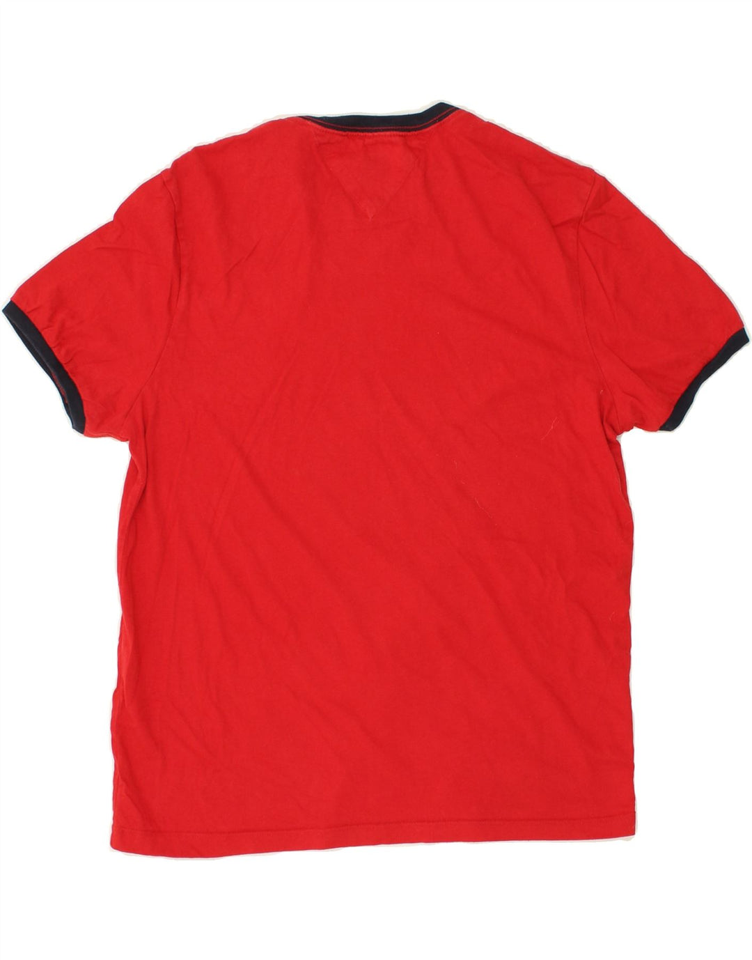 TOMMY HILFIGER Mens Graphic T-Shirt Top Medium Red Cotton Vintage Tommy Hilfiger and Second-Hand Tommy Hilfiger from Messina Hembry 