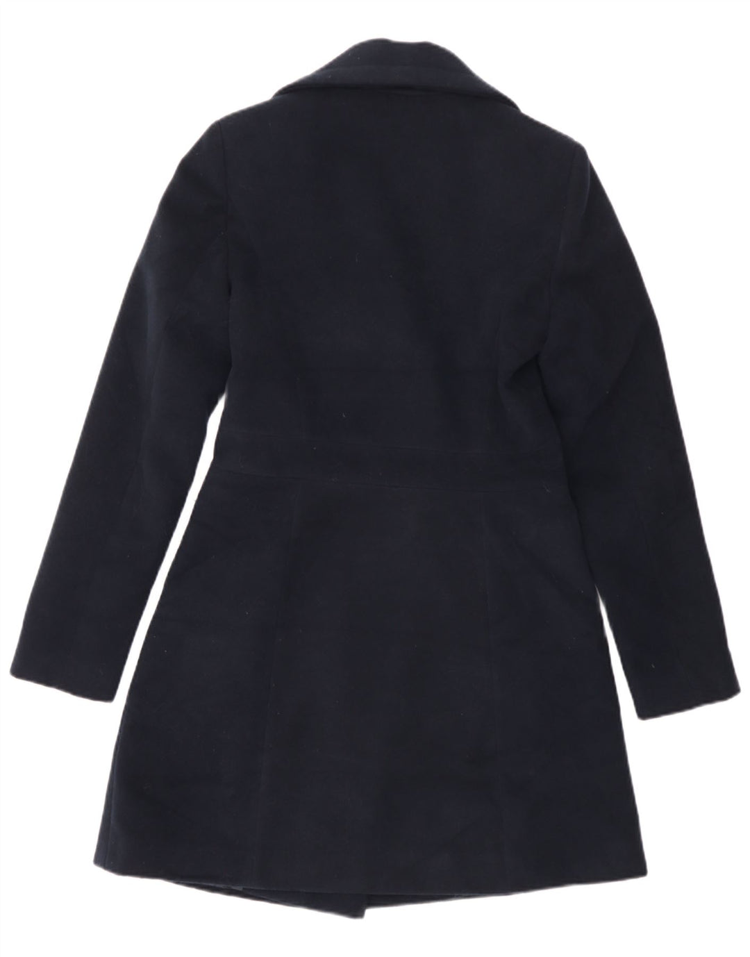 Oasis Dame Dobbeltradet Overfrakke UK 6 XS Navy Blue Polyester