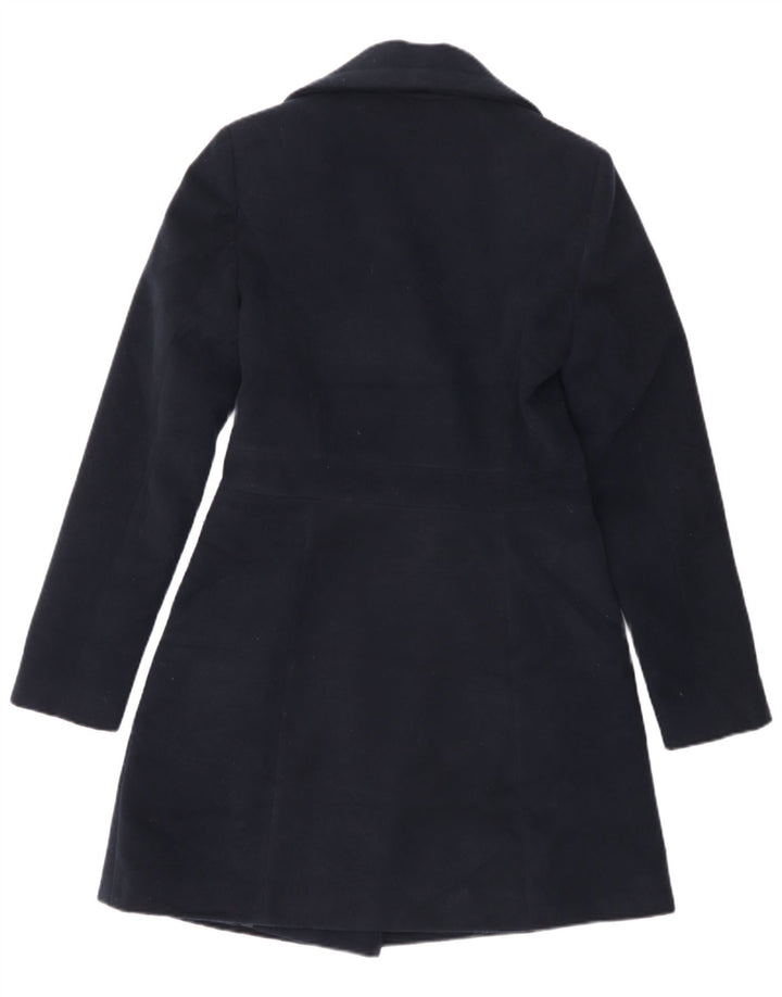 Oasis Dame Dobbeltradet Overfrakke UK 6 XS Navy Blue Polyester
