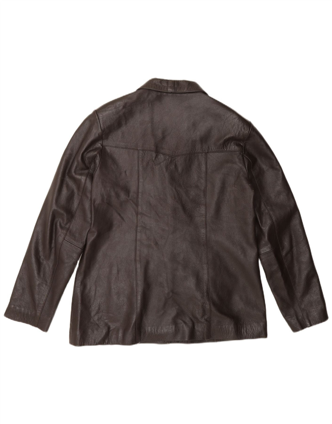 LIVE TREE Mens Leather Jacket UK 16 Large Brown Leather