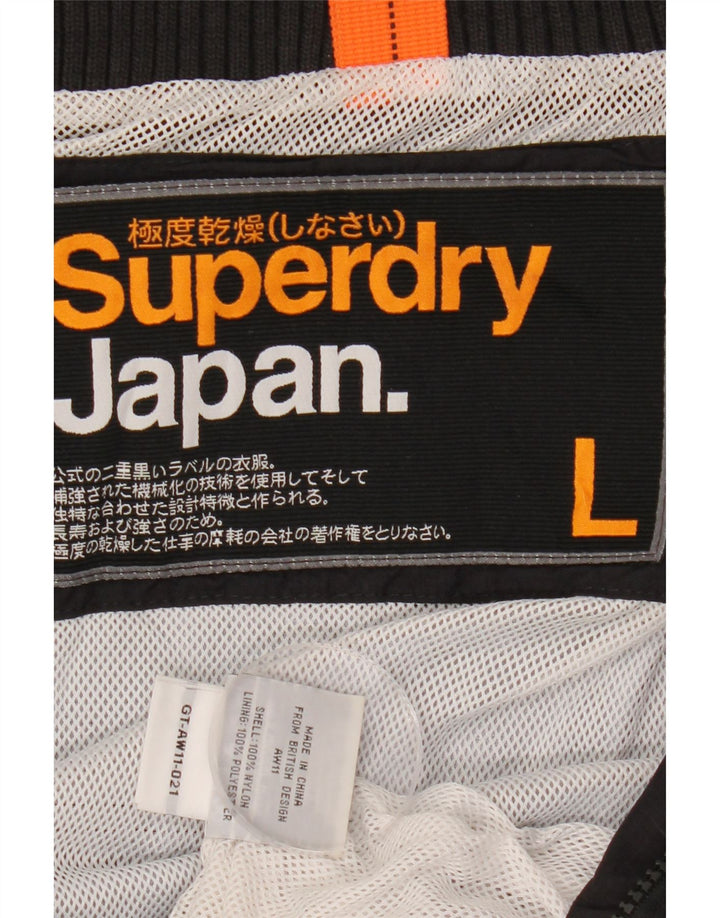 SUPERDRY Dame Windbreaker Jacket UK 16 Large Black