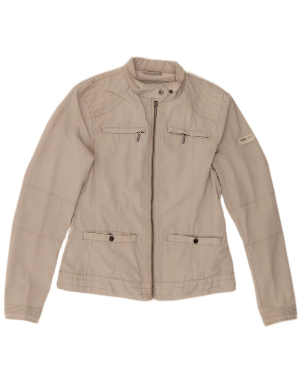 Geox Womens Utility Jacket UK 8 Small Grey Polyester