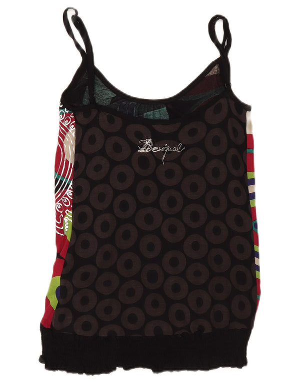 Desigual Dame Grafisk Cami Top UK 12 Medium Flerfarvet Geometrisk