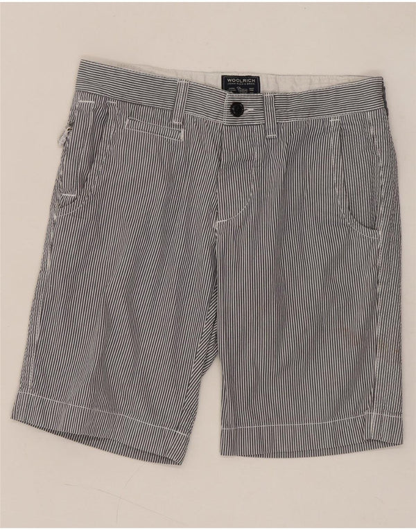 Woolrich Herre Casual Shorts W30 Medium Marineblå Nålestribet bomuld