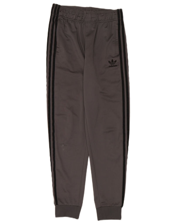 Adidas Drenge Træningsdragt Bukser Joggers 13-14 År Grå Polyester