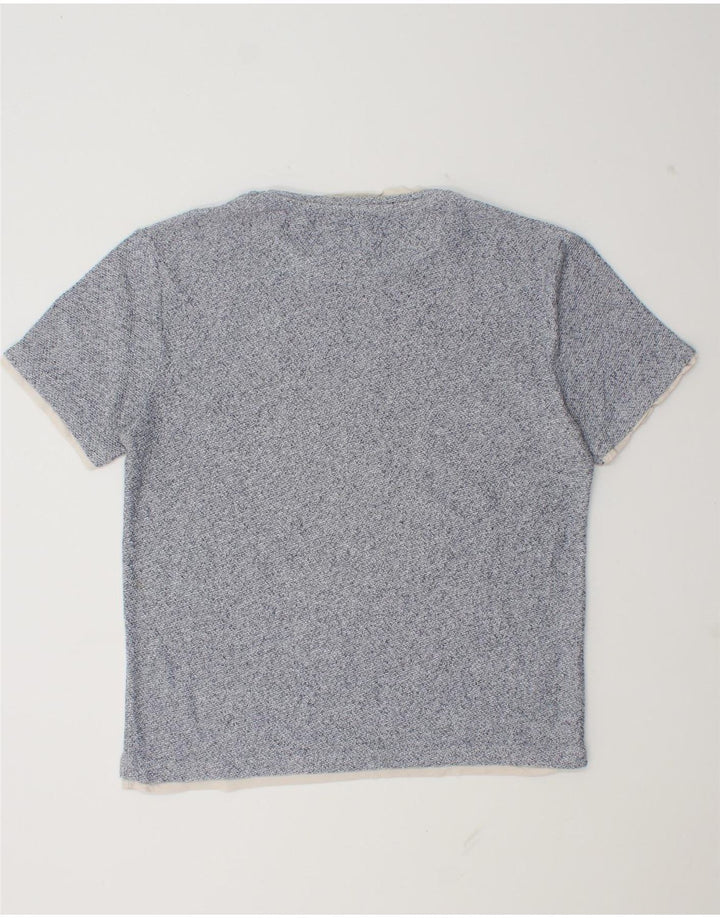 Zara Herre T-Shirt Top Stor Blå