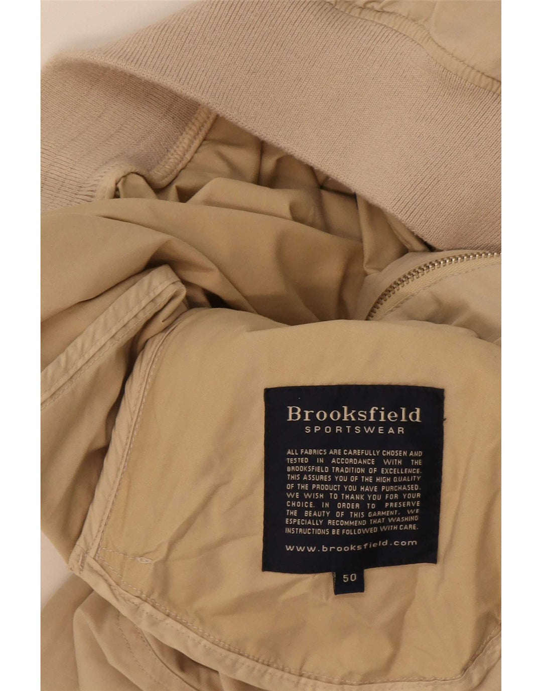 Brooksfield Bomberjakke til mænd IT 50 Large Beige