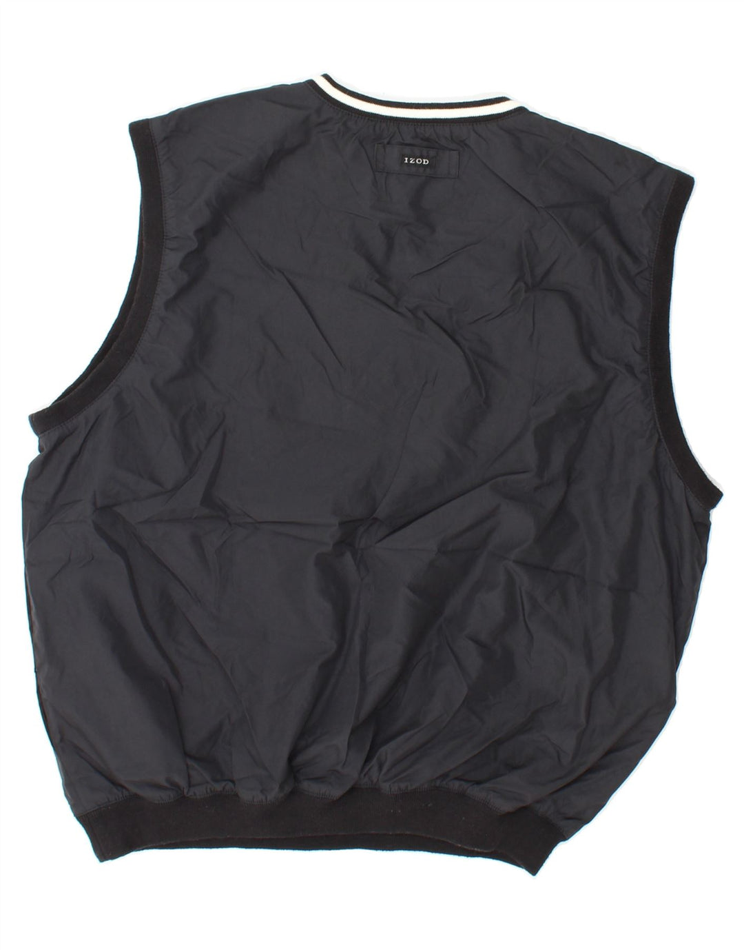 IZOD Mens Sleeveless Pullover Tracksuit Top Medium Black Polyester Vintage Izod and Second-Hand Izod from Messina Hembry 