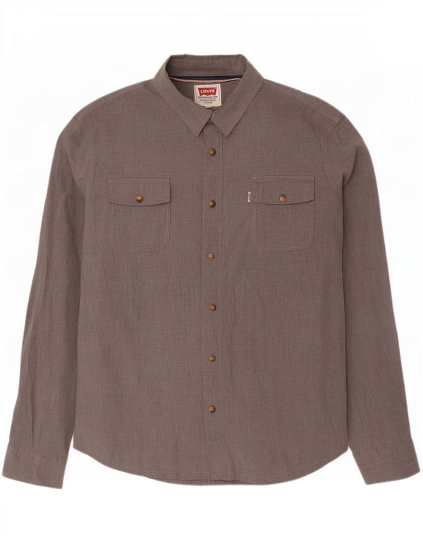 Levi's Mens Shirt 2XL Grey Cotton