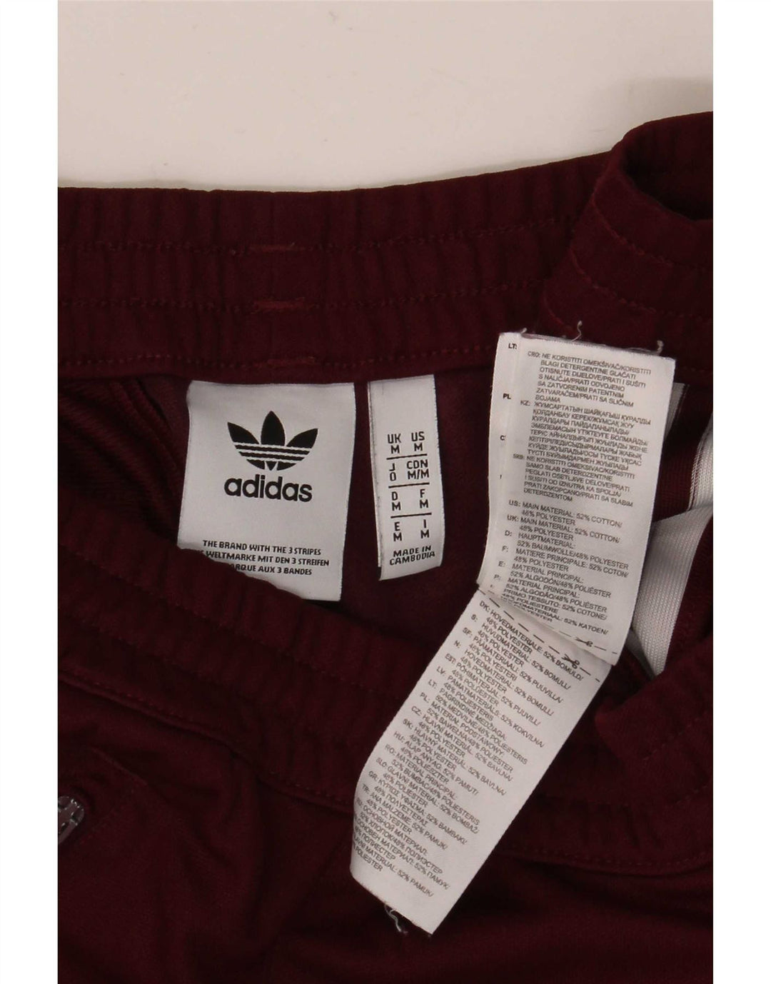 Adidas Træningsdragt bukser til mænd Medium Bourgogne bomuld