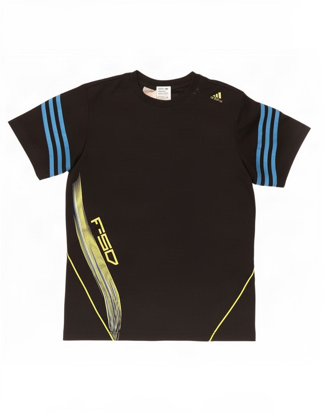 Adidas drenge grafisk t-shirt top 15-16 år sort polyester