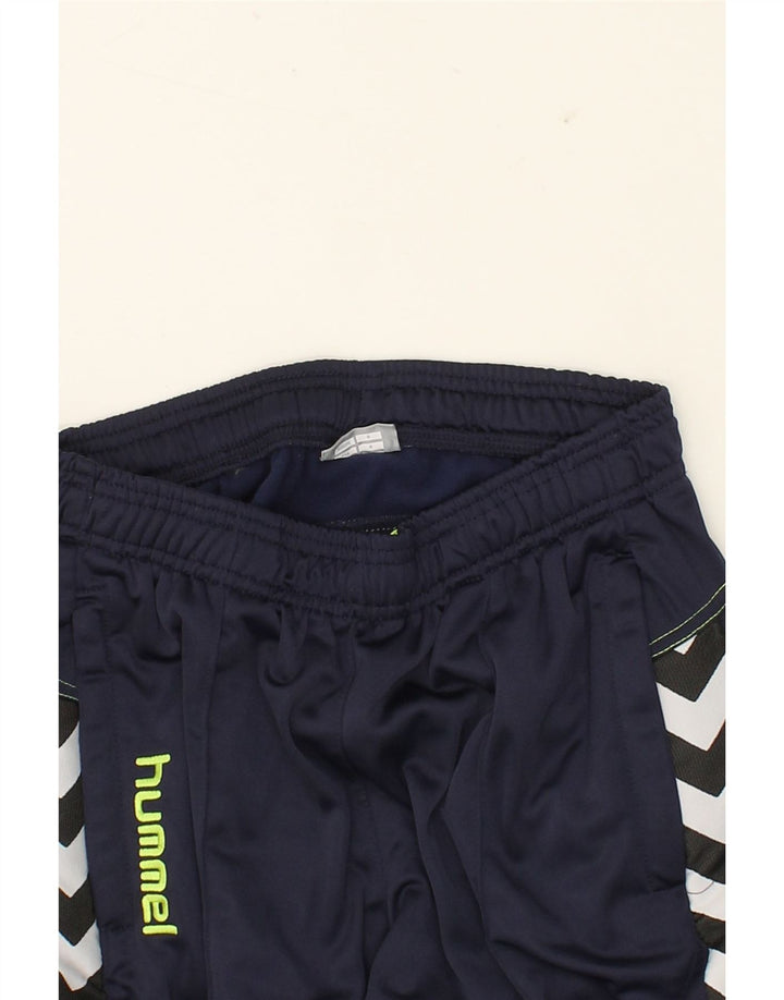 HUMMEL Mens Graphic Tracksuit Trousers Small Navy Blue Polyester Vintage Hummel and Second-Hand Hummel from Messina Hembry 