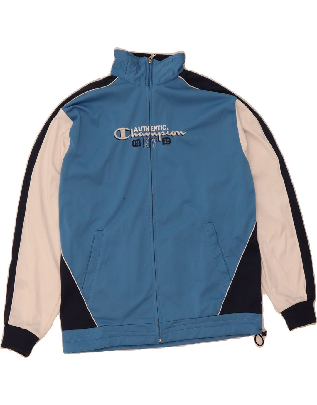 CHAMPION Boys Tracksuit Top Jacket 13-14 Years XL  Blue Colourblock Vintage Champion and Second-Hand Champion from Messina Hembry 