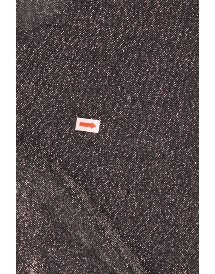 VINTAGE Dame Oversized skjortebluse UK 16 Large Black Flecked Polyester