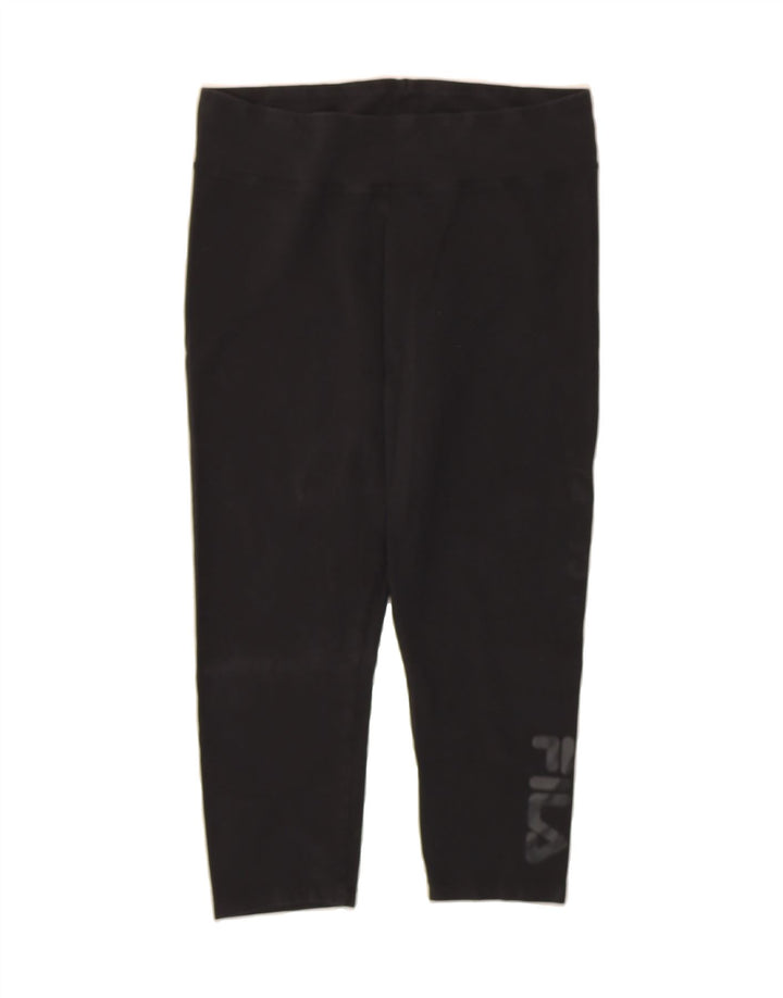 FILA Womens Graphic Leggings UK 18 XL  Black Cotton Vintage Fila and Second-Hand Fila from Messina Hembry 