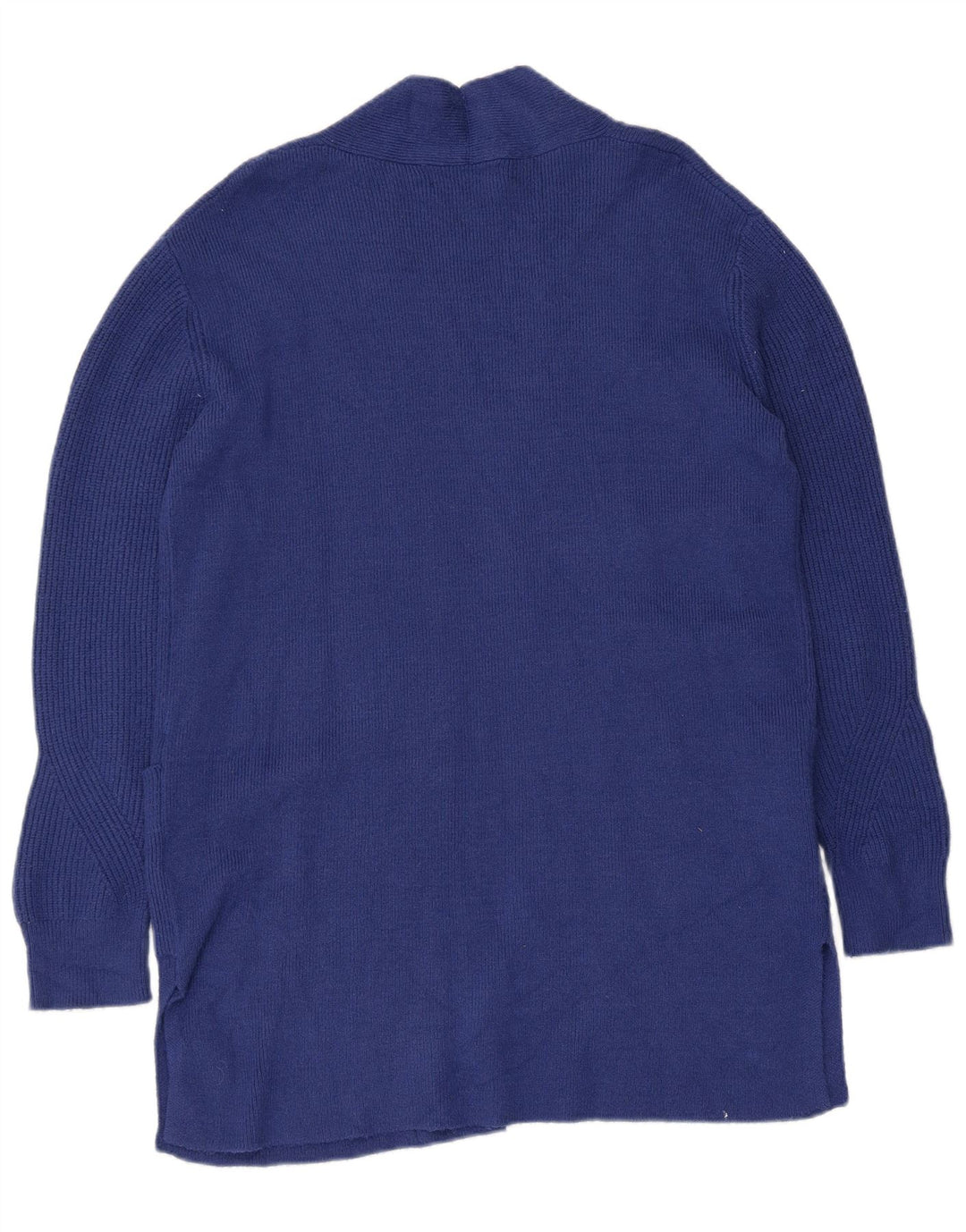 Marks & Spencer Dame Longline Åben Cardigan Sweater UK 12 Medium Blue