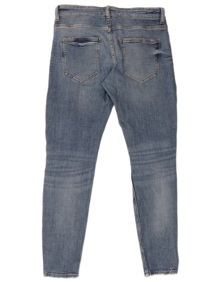 Zara Herre Distressed Skinny Jeans EU 40 Medium W31 L29 Blå