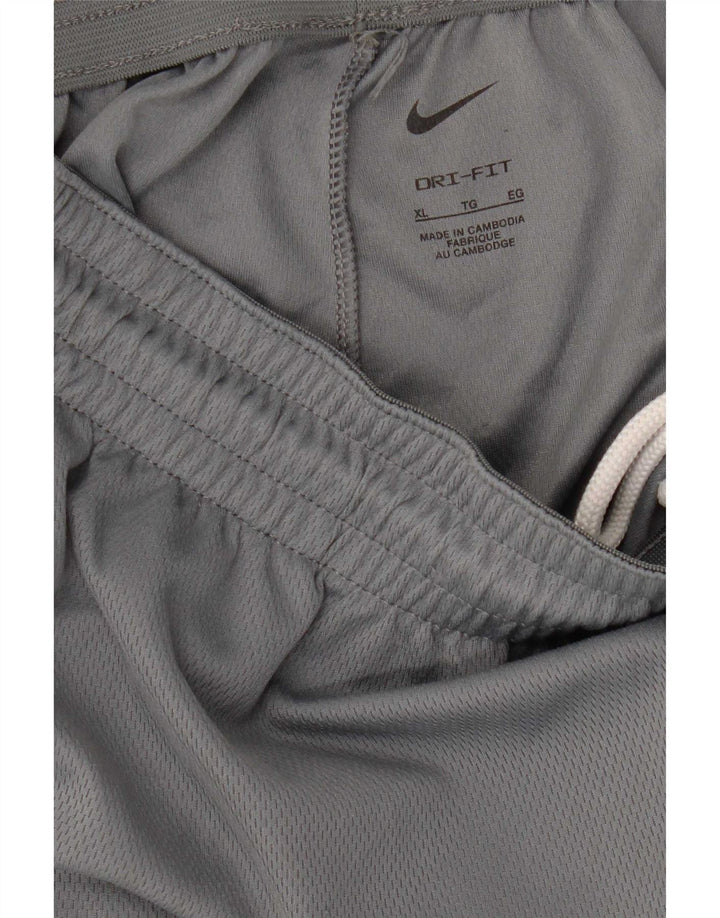 Nike Herre Dri Fit grafiske sportsshorts XL Grå Colourblock Polyester