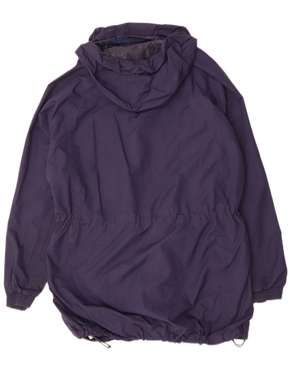 MOUNTAIN WAREHOUSE Dame Regnfrakke med hætte UK 22 3XL Navyblå nylon