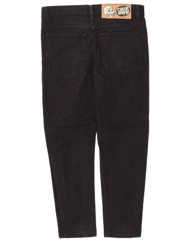 Billig mandag Dame Crop Slim Jeans W33 L25 Sort Bomuld