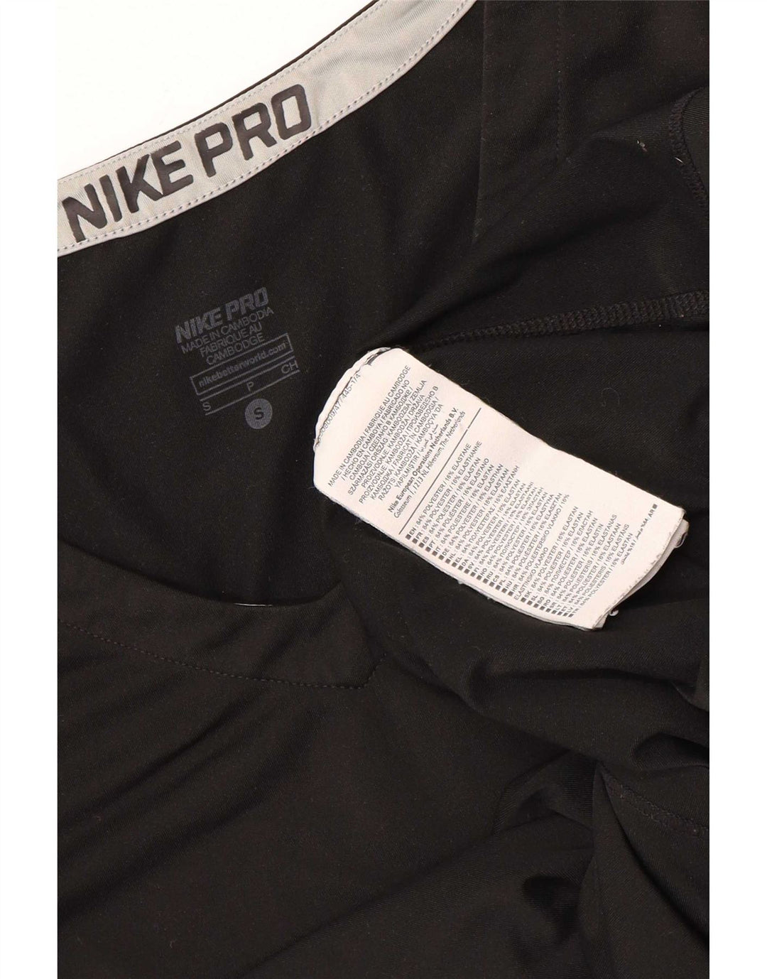 Nike Dame Dri Fit Top Langærmet UK 8 Lille Sort Polyester