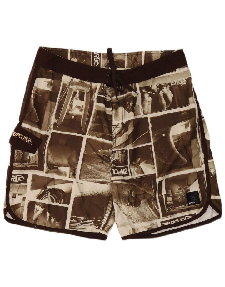 Rip Curl Herre grafiske svømmeshorts XL Brun Patchwork
