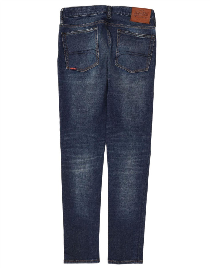 SUPERDRY Distressed Slim Jeans til mænd W32 L29 blå bomuld