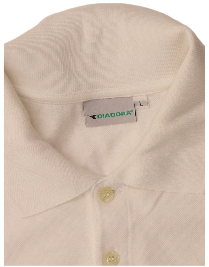 Diadora herre poloskjorte stor hvid bomuld