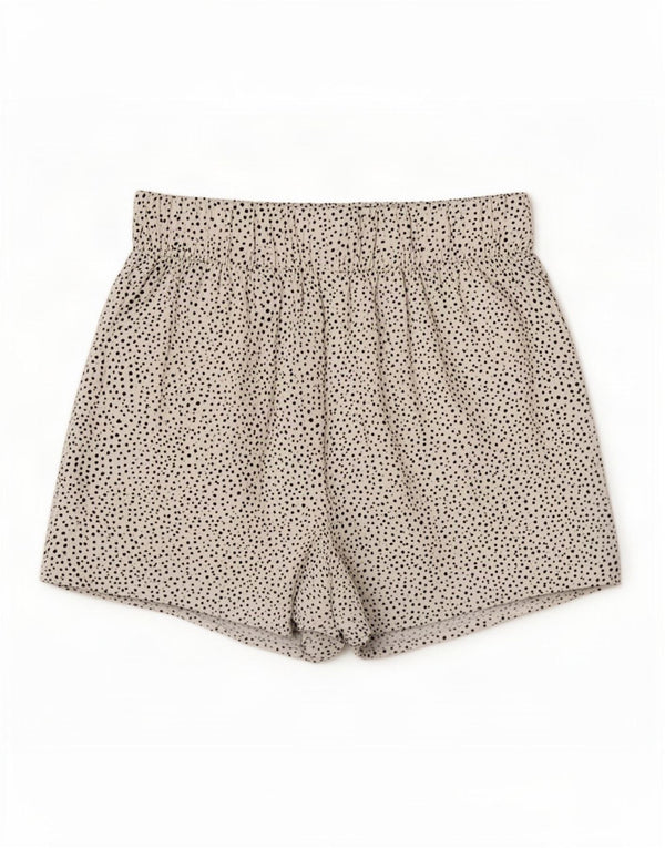 Marks & Spencer Womens Shorts UK 8 Small W26 White Spotted Viscose