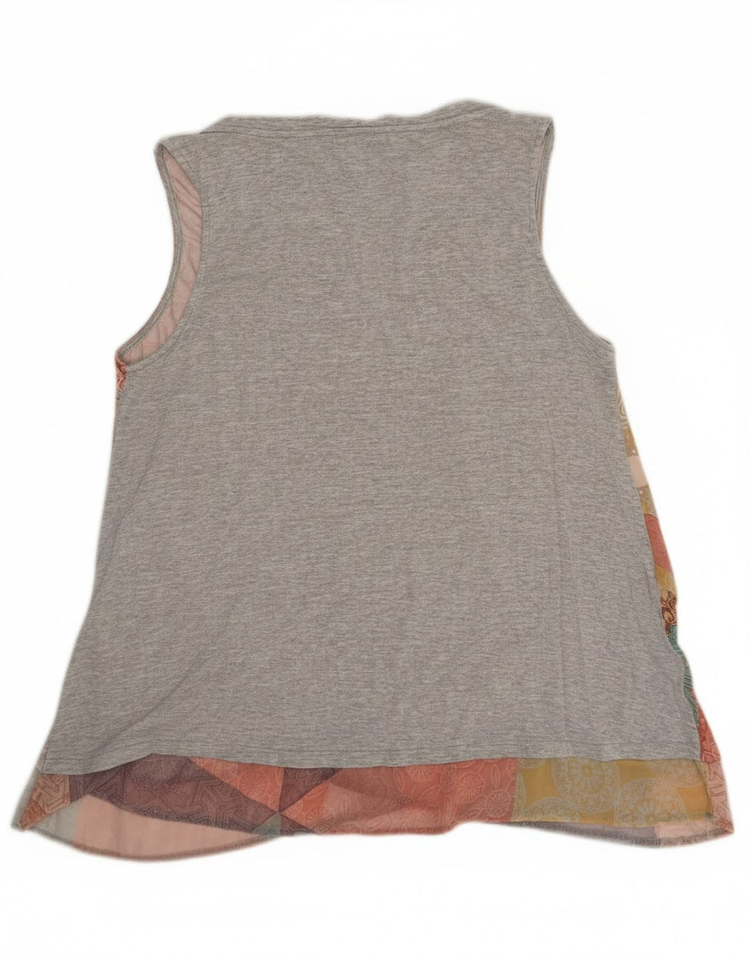DESIGUAL Womens Sleeveless Blouse Top UK 18 XL Multicoloured Geometric